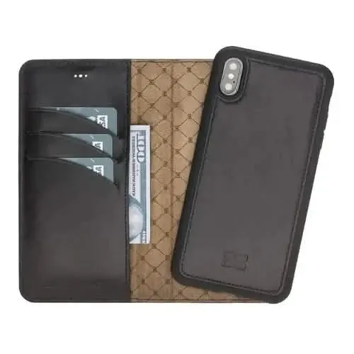 Premium Detachable Leather Wallet Case for Apple iPhone X Series by Bouletta