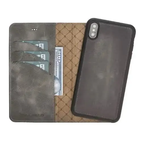 Premium Detachable Leather Wallet Case for Apple iPhone X Series by Bouletta