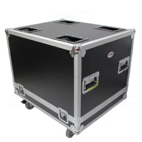 ProX X-RCF-SUB8004AS Flight Case for RCF SUB 8004-AS &  RCF SUB 708-AS II Subwoofer Speakers W-4 In. Wheels