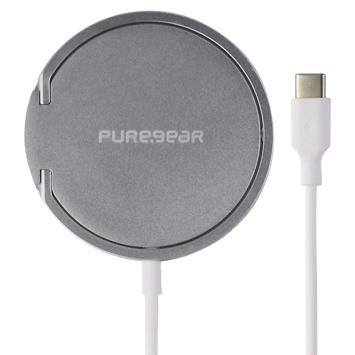PureGear 15W Fast Magnetic (MagSafe) Wireless Charger - Silver/White (63871PG)