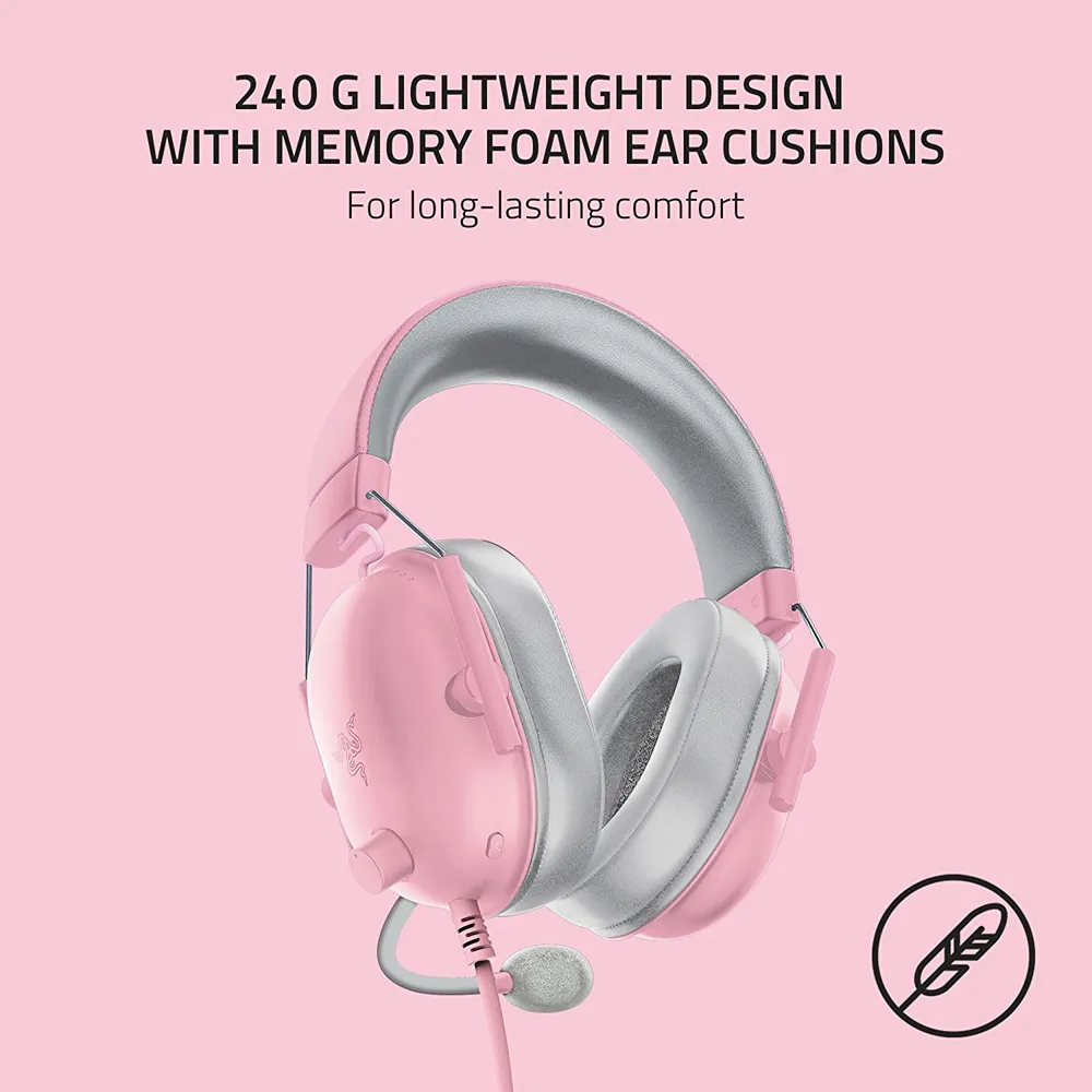 Razer Blackshark V2 X - Wired Gaming Headset - Quartz Edition