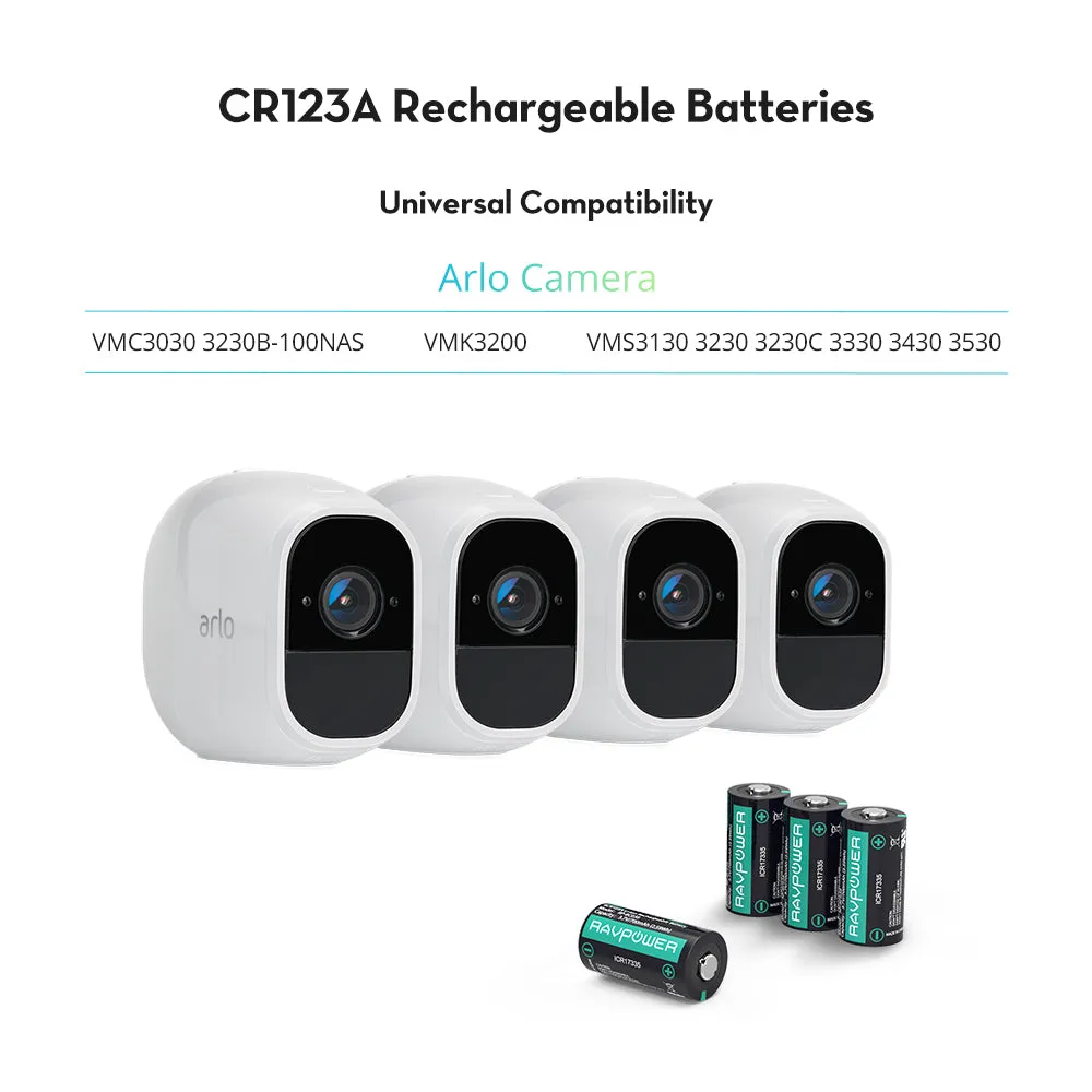 RCR123A Rechargeable Battery With a USB Cable