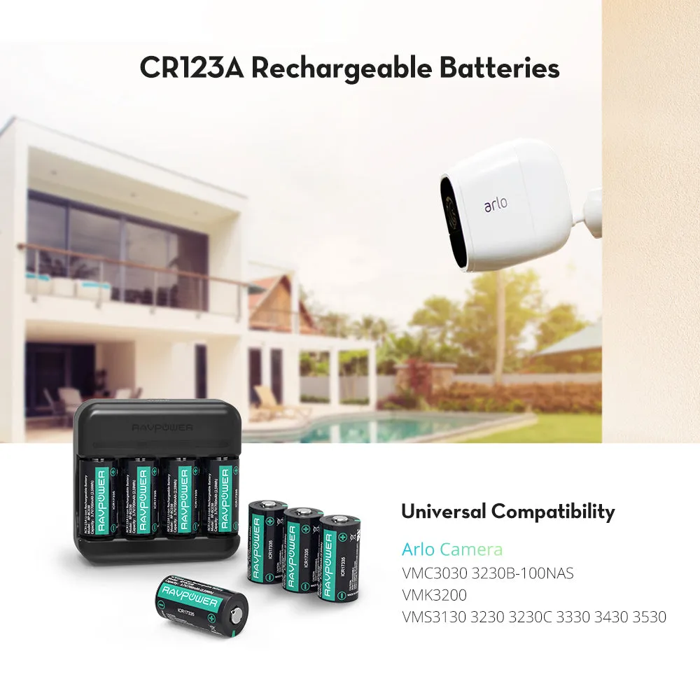 RCR123A Rechargeable Battery With a USB Cable