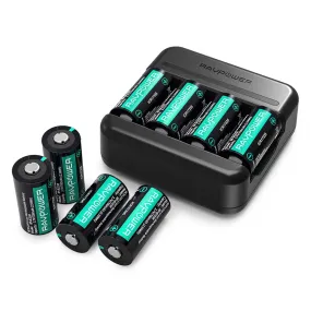 RCR123A Rechargeable Battery With a USB Cable