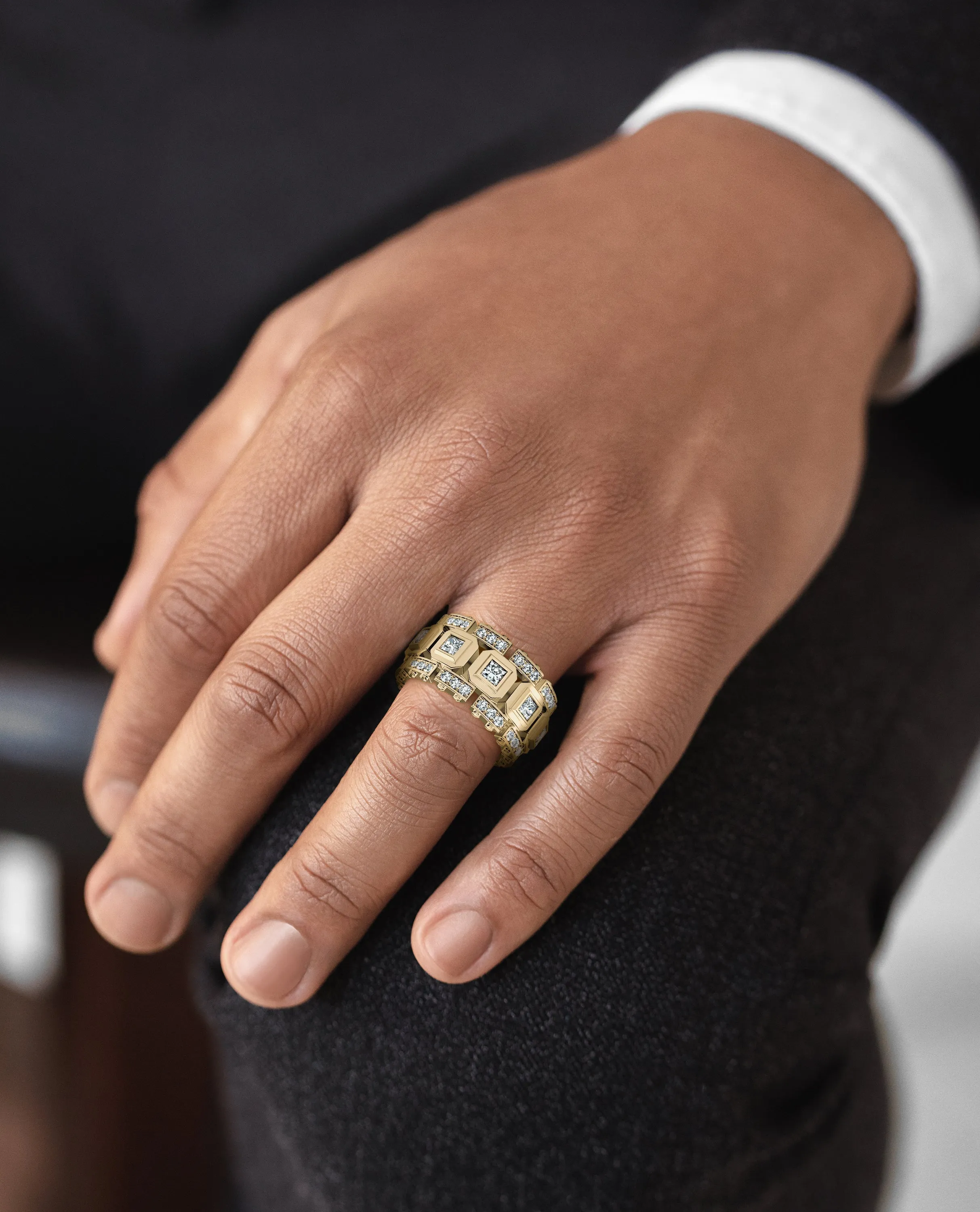 Ready to Ship - LA PAZ Gold Ring with 3.30ct Diamonds