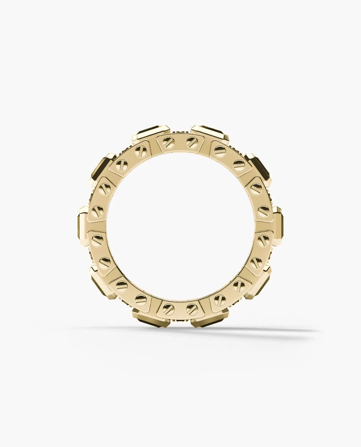 Ready to Ship - LA PAZ Gold Ring with 4.70ct Black Diamonds with Initials