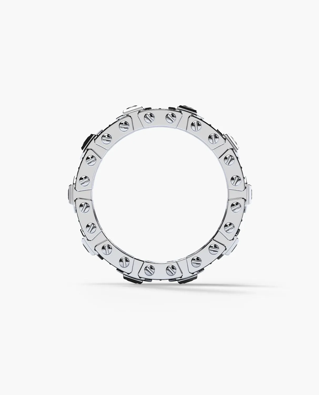Ready to Ship - LA PAZ Platinum Ring with 1.20ct White Diamonds with Initials