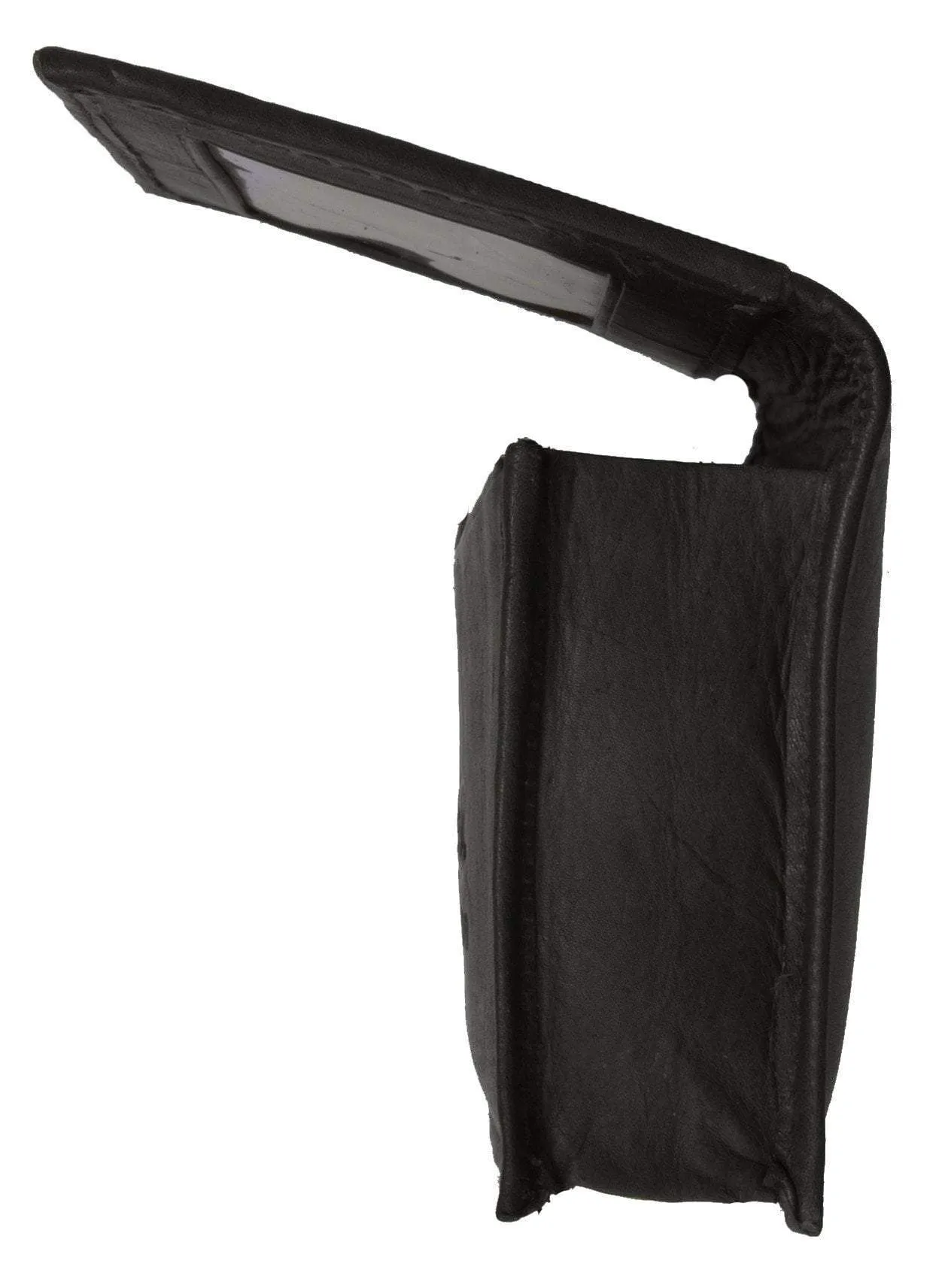 RFID Blocking Genuine Lamb Leather Business Card Holder Expandable Wallet Money Card Case Mens RFID 70 LAMB (C)