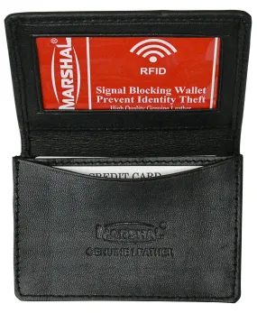 RFID Blocking Genuine Premium Leather Expandable Credit Card ID Business Card Holder Wallet RFID P 70