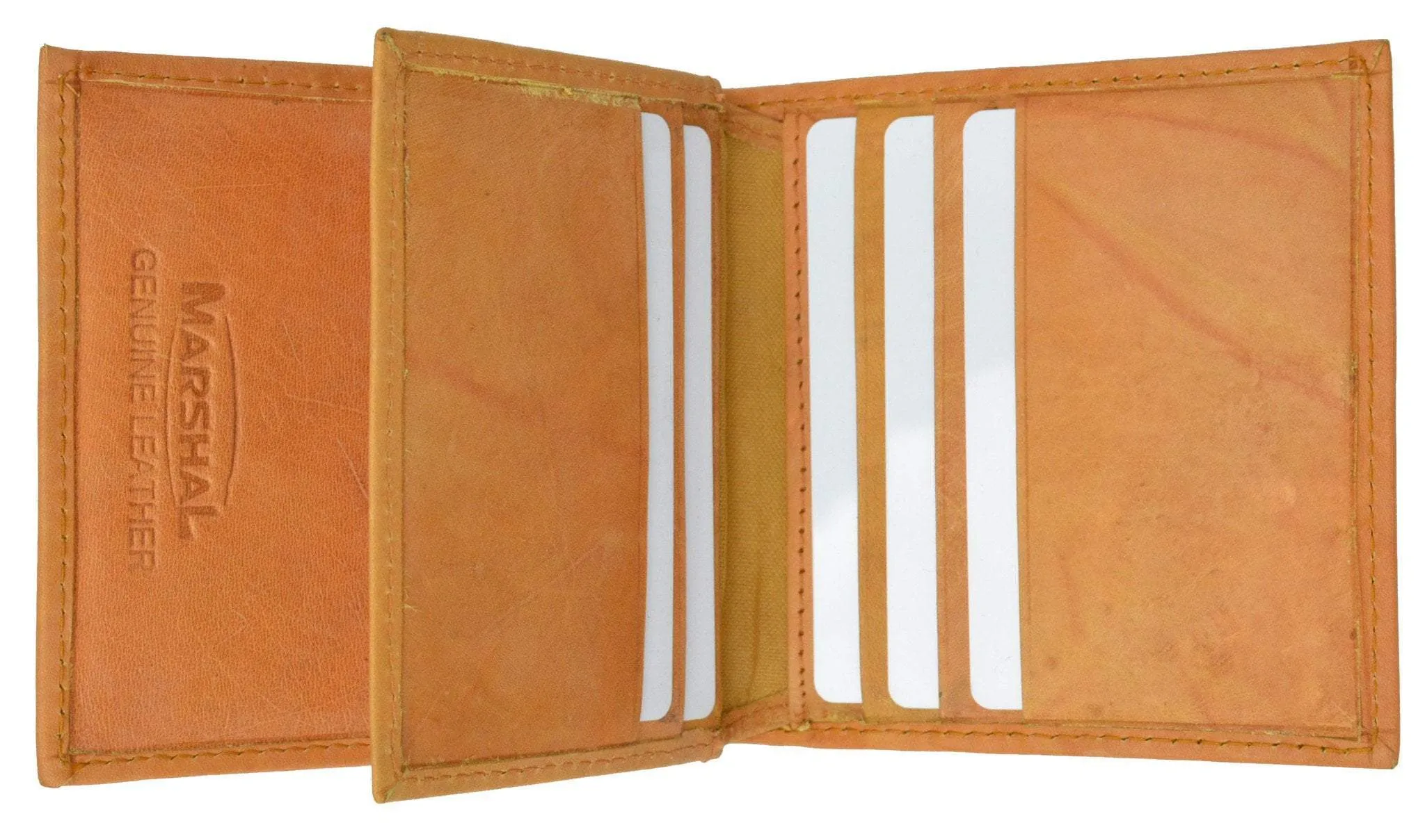 RFID Security Block Safe Leather Credit Card ID Business Card Center Flap Wallet RFID 74 (C)