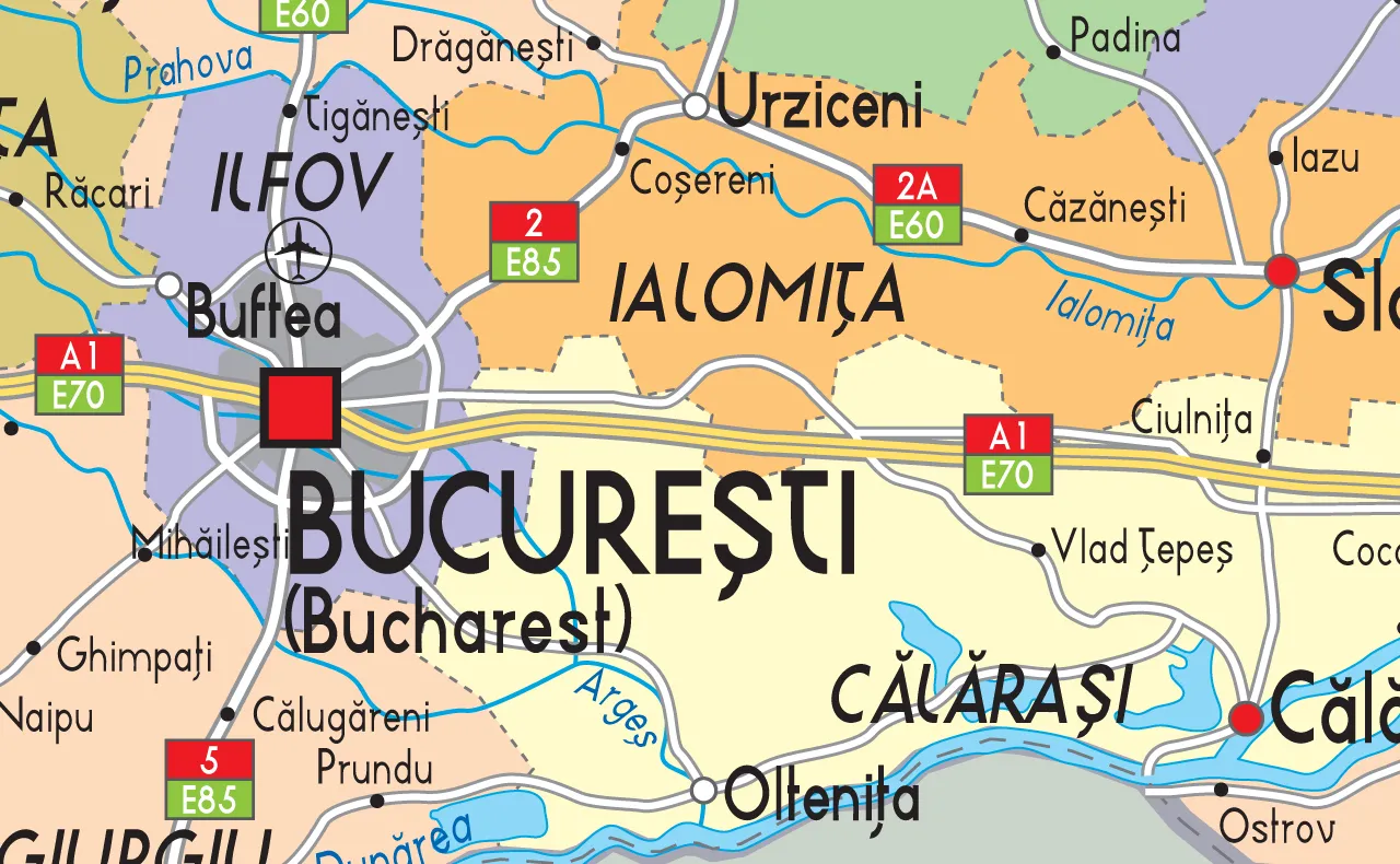 Romania Political Map