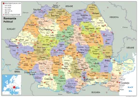 Romania Political Map