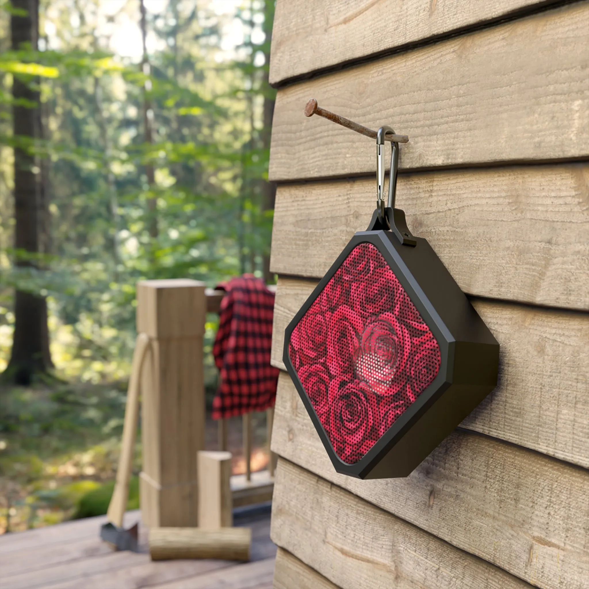 Rose Shower Speaker Flower Botanical Aesthetic Blackwater Outdoor Bluetooth Speaker
