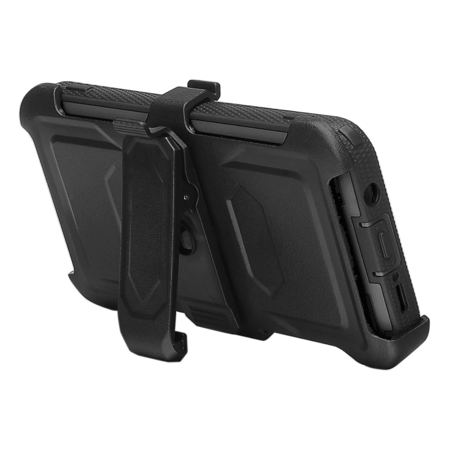 Samsung Galaxy A20 | A30 | A50 Case, Triple Protection 3-1 w/ Built in Screen Protector Heavy Duty Holster Shell Combo Clip Cover - Black