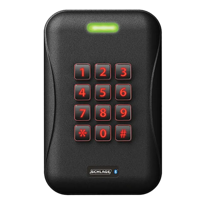 Schlage Electronics MTKB15 Multi-Technology Reader with Keypad, Single-Gang Mount, Black Finish
