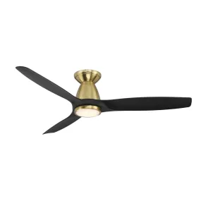 Skylark 54" Ceiling Fan in Soft Brass & Matte Black