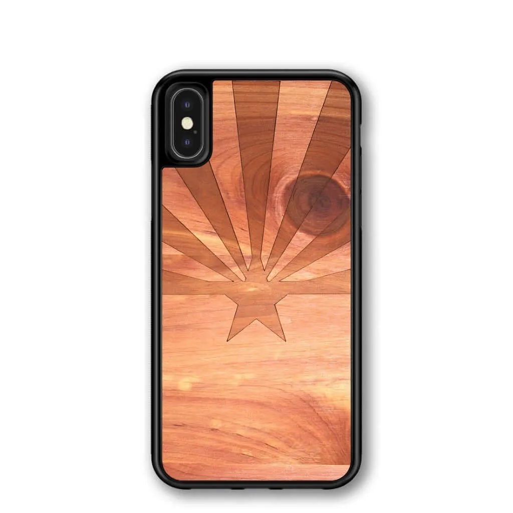 Slim Wooden iPhone Case (Arizona State Flag in Aromatic Cedar)