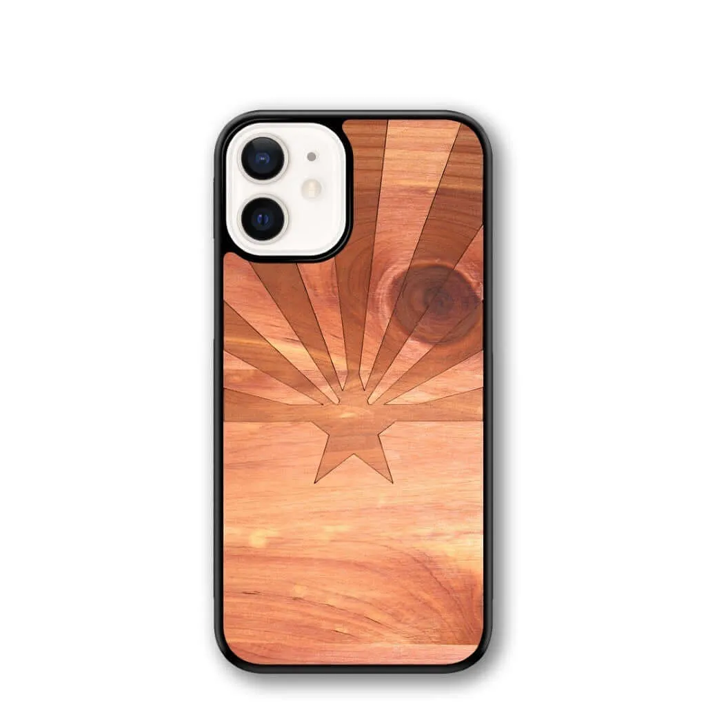Slim Wooden iPhone Case (Arizona State Flag in Aromatic Cedar)
