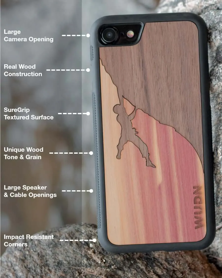 Slim Wooden iPhone Case (Arizona State Flag in Aromatic Cedar)