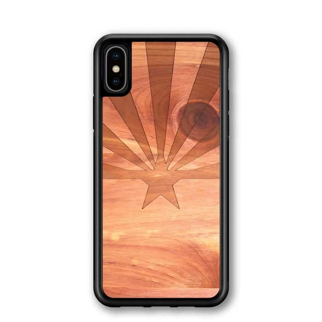 Slim Wooden iPhone Case (Arizona State Flag in Aromatic Cedar)
