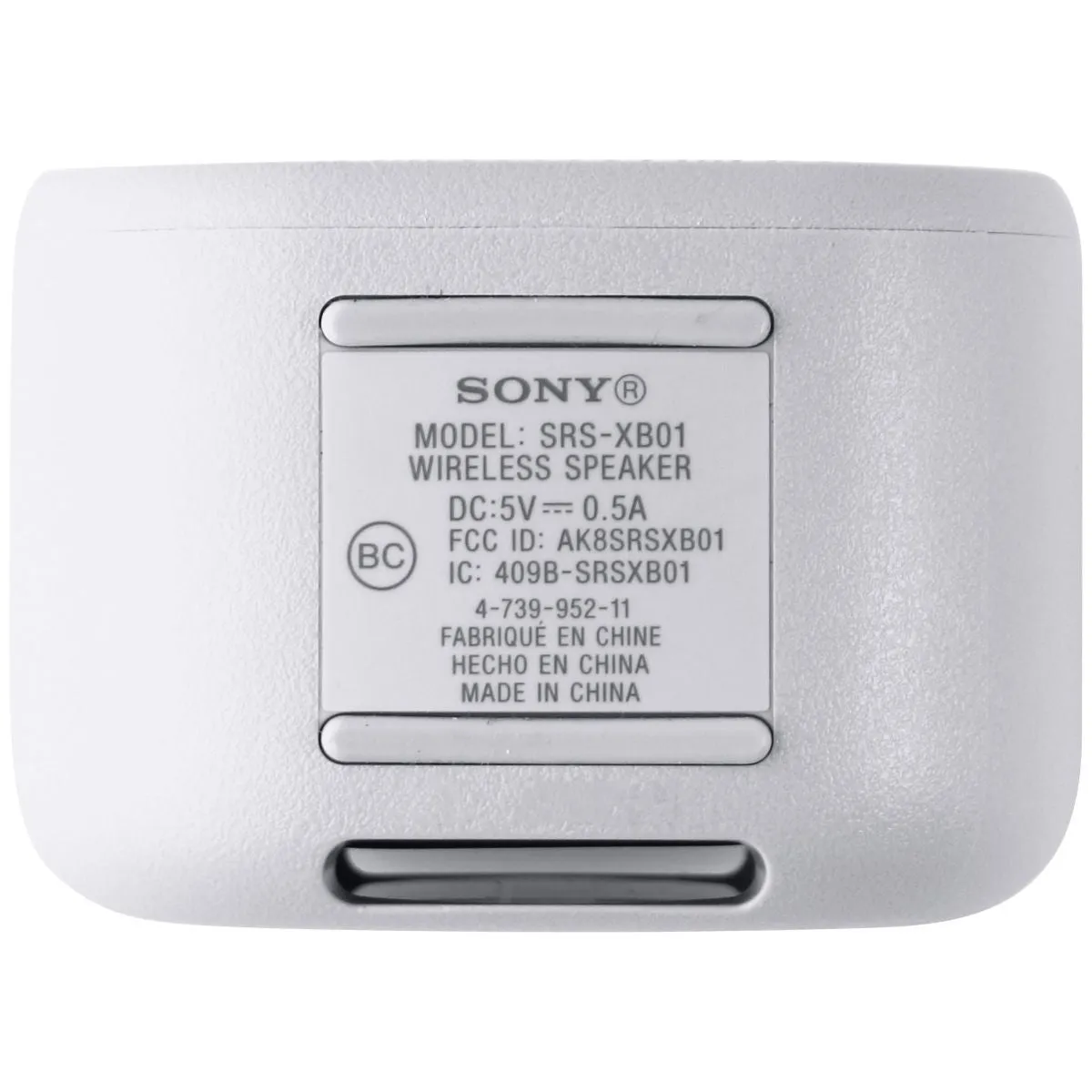 Sony SRS-XB01 Compact Portable Bluetooth Speaker - White