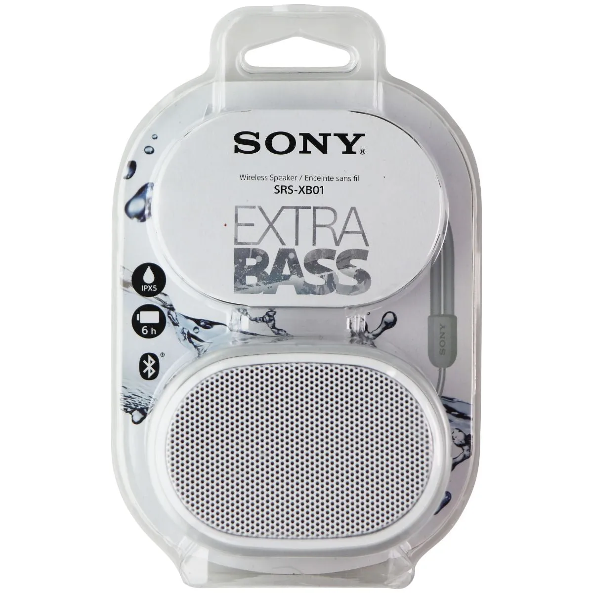 Sony SRS-XB01 Compact Portable Bluetooth Speaker - White