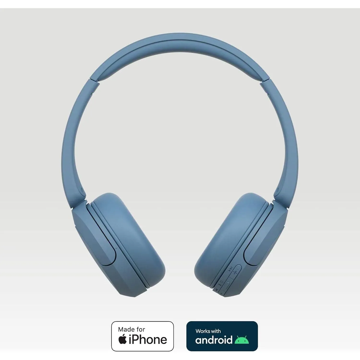 Sony WH-CH520 Wireless Bluetooth On-Ear Headphones - 50 Hours Battery, Quick Charge - Blue