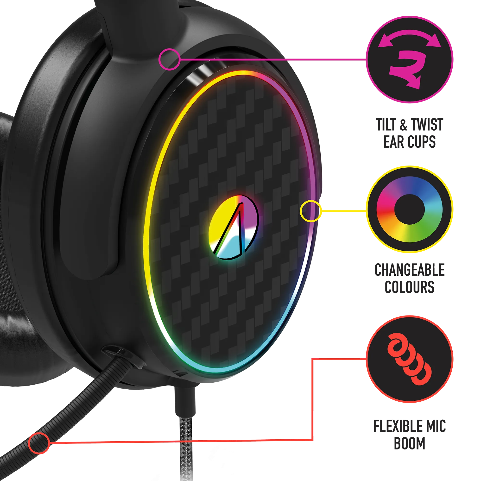 Stealth C6-100 Light Up Gaming Headset for XBOX, PS4/PS5, Switch, PC