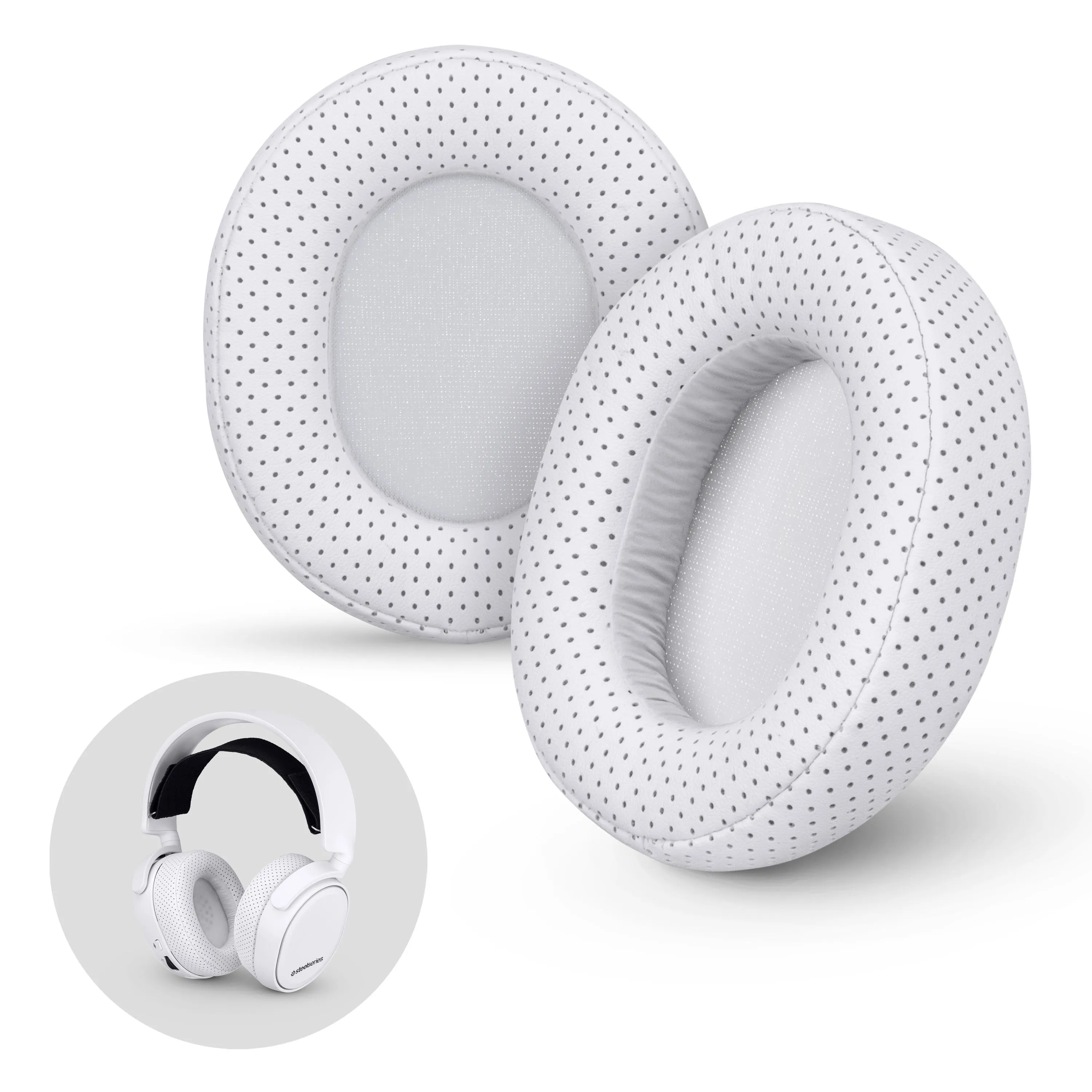 Steelseries Arctis Replacement Perforated Earpads, Upgraded Materials & Enhanced Memory Foam, Designed For All Arctis 1, 3, 5, 7, 9, Pro & Prime (Perf)