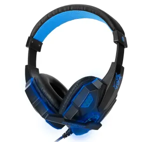 Stereo Bass Gaming Headset with LED Light, Mic, 3.5mm Plug, USB, 6.89FT Cord - Fits PS5/PS4/PS4 Pro/Slim/PSP/Nintendo Switch