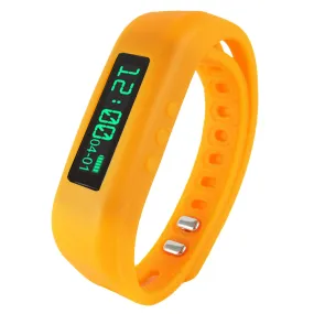 Supersonic 0.91 Fitness Wristband With Bluetooth Pedometer, Calorie Counter and More-Orange