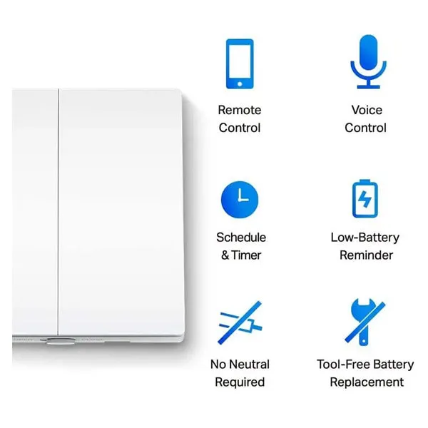 TAPO S220 Smart Light Switch, 2-Gang 1-Way