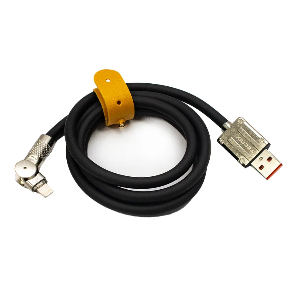 Tecnix OD 6.0m Mecha Wire USB TO Lightning 8Pin Black [CBL-834-I BK]