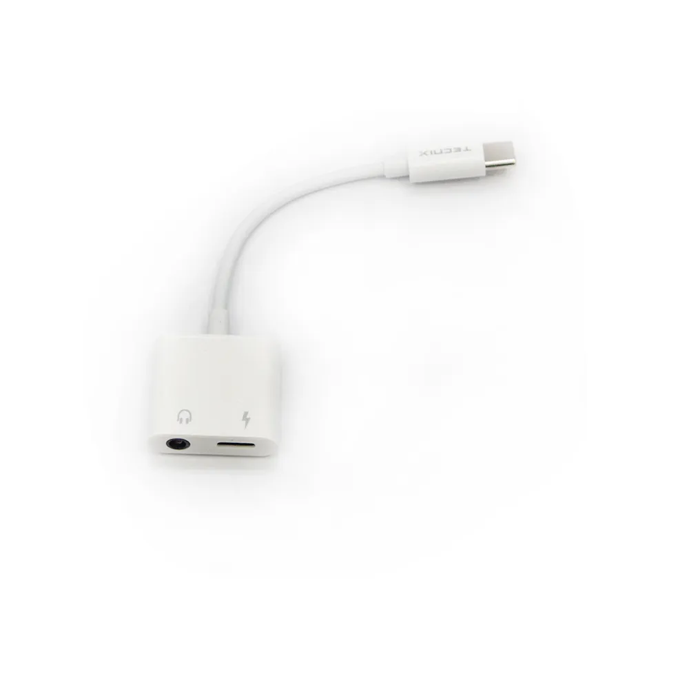 Tecnix Type-C to 3.5mm Charging Adapter Black [ADT-114 BK]
