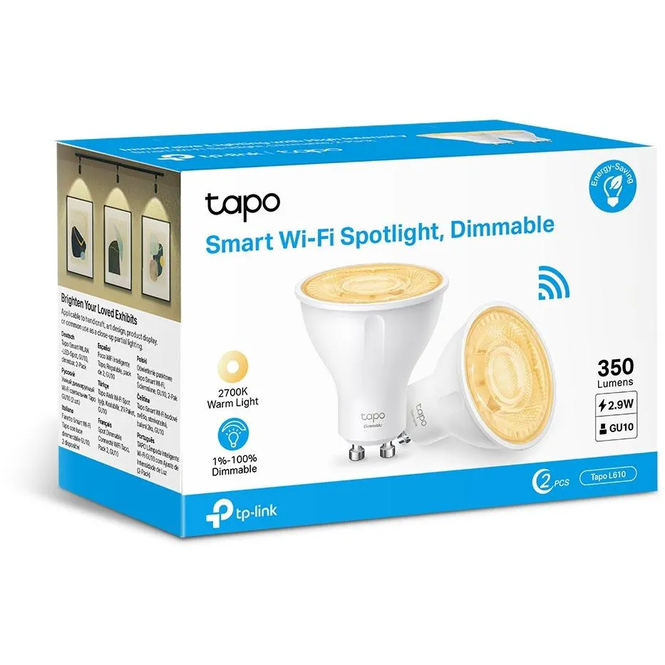 TP-Link Tapo GU10 White Smart Downlight (2 Pack)
