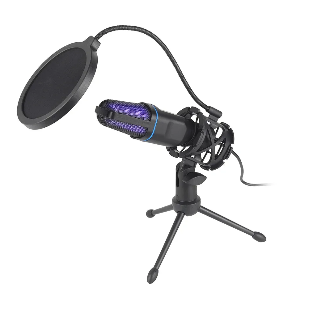USB Microphone RGB Microphone Condenser Wire Gaming Mic