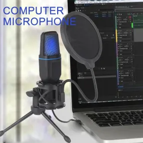 USB Microphone RGB Microphone Condenser Wire Gaming Mic