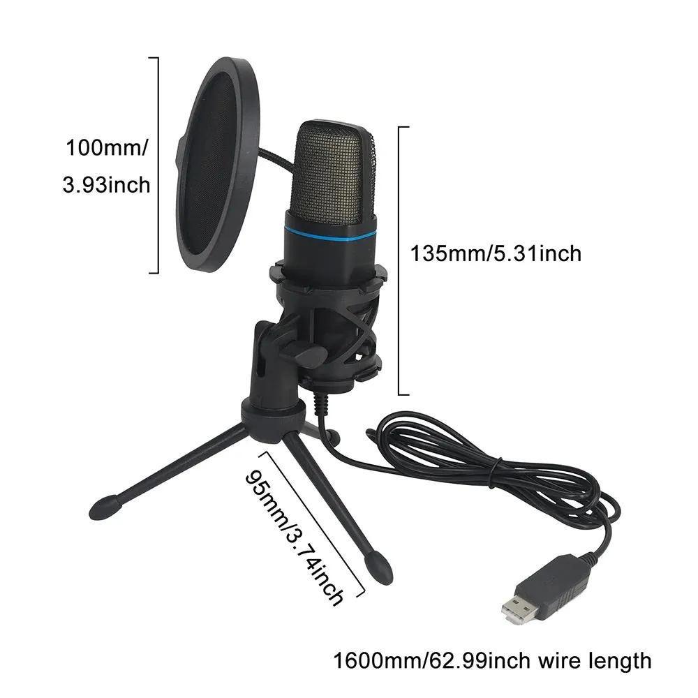 USB Microphone RGB Microphone Condenser Wire Gaming Mic
