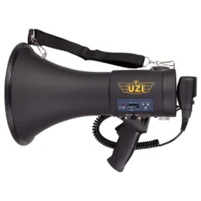 UZI 50 Watt Megaphone Black Rubber