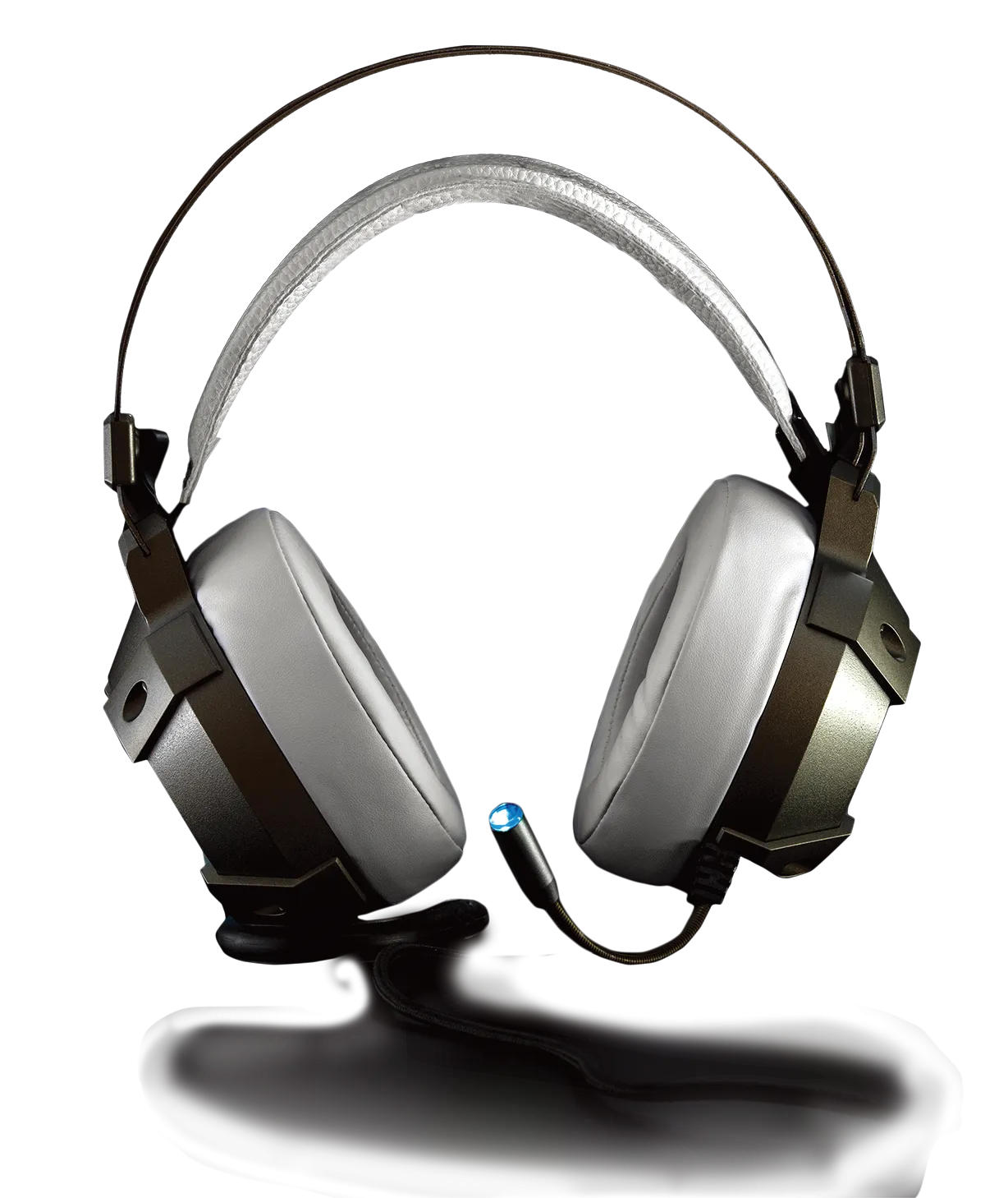 Velocilinx Boudica VXGM-HS71S-21O-WH 7.1 Surround Sound USB Gaming Headset, Silver and White