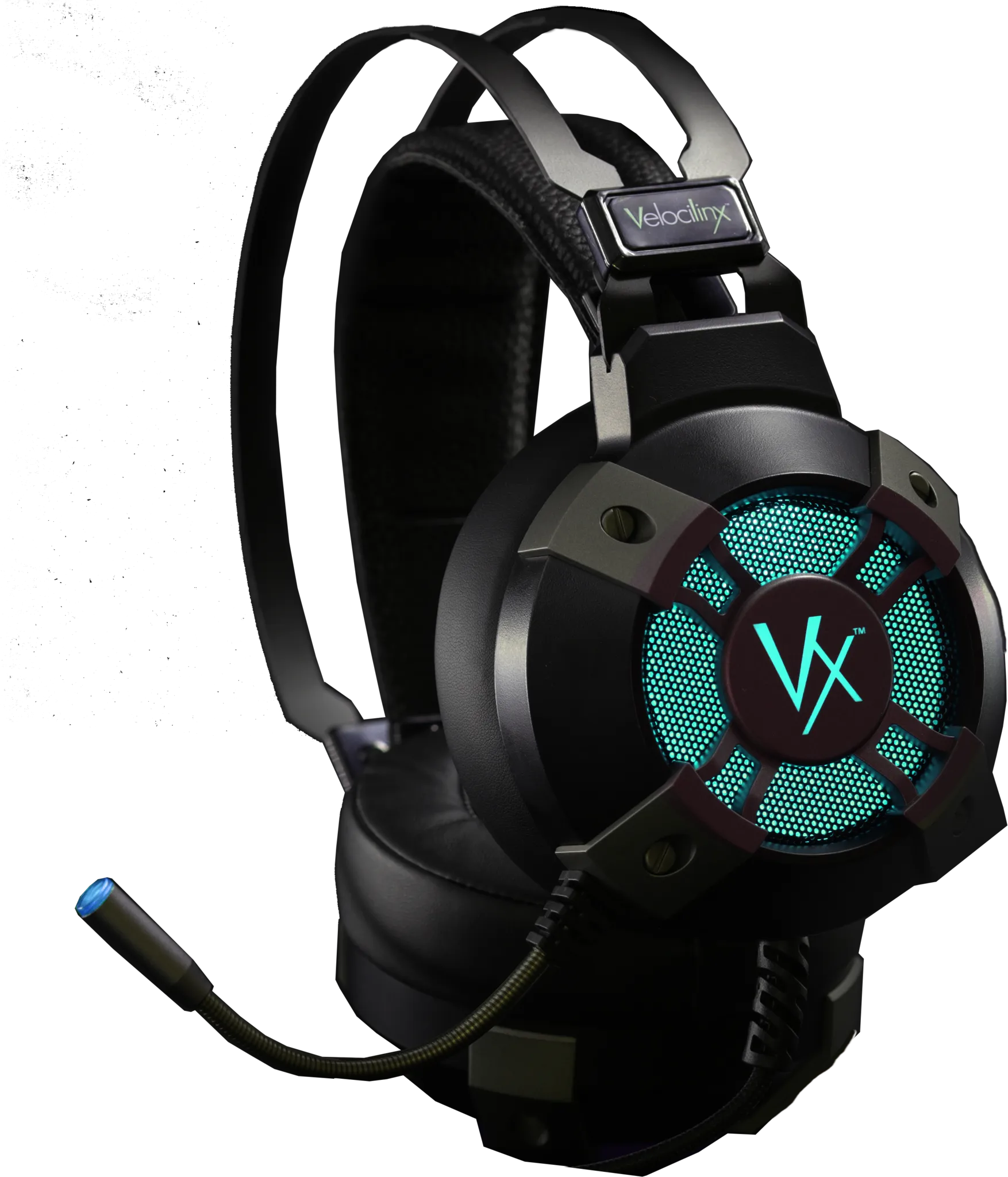 Velocilinx Brennus VXGM-HS71S-21O-BK 7.1 Surround Sound USB Gaming Headset, Silver and Black