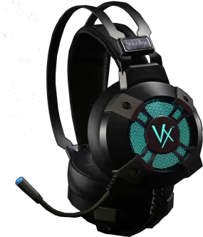 Velocilinx Brennus VXGM-HS71S-21O-BK 7.1 Surround Sound USB Gaming Headset, Silver and Black
