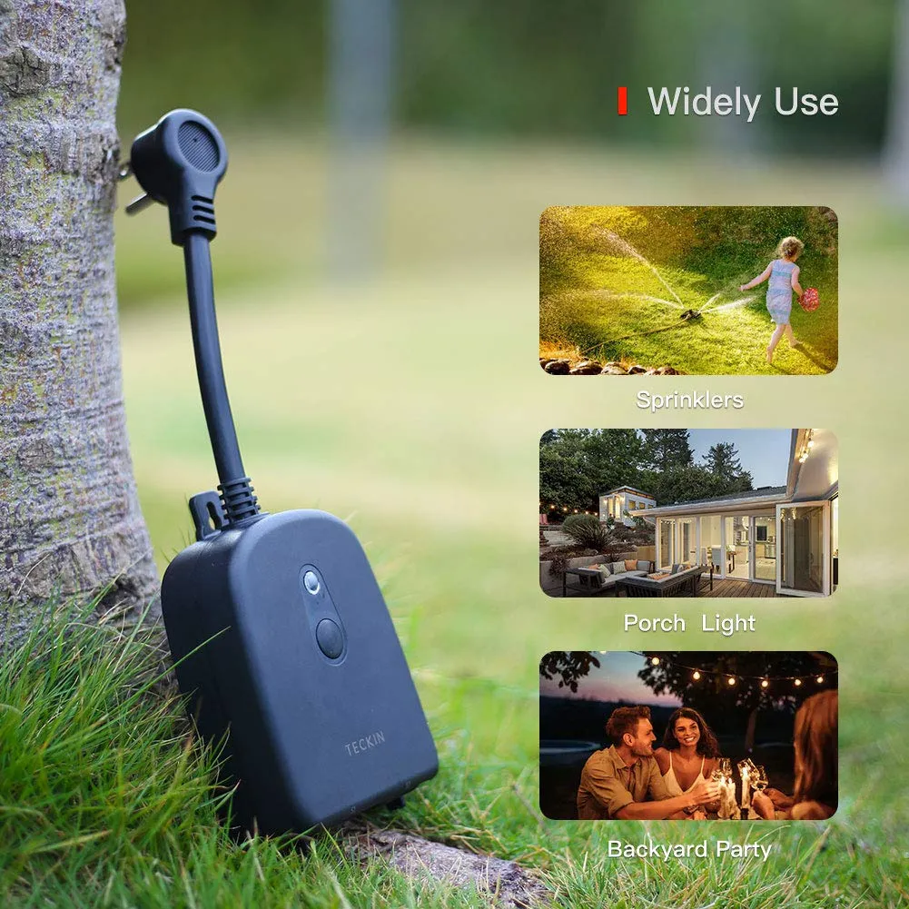 WHOLESALE Teckin SS31 WiFi Outdoor Smart Plug with 2 Sockets