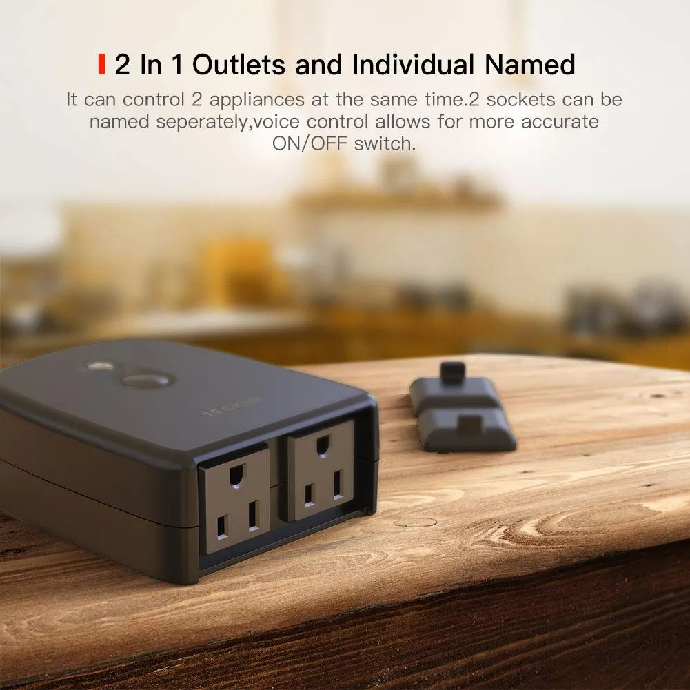 WHOLESALE Teckin SS31 WiFi Outdoor Smart Plug with 2 Sockets