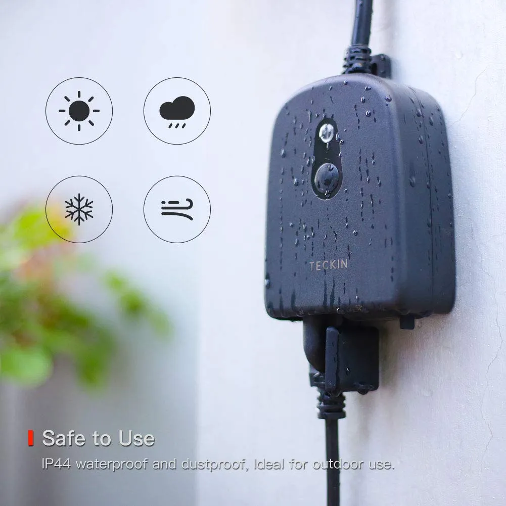 WHOLESALE Teckin SS31 WiFi Outdoor Smart Plug with 2 Sockets