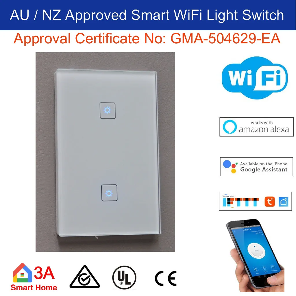 WiFi 2 Gang Smart Light Switch