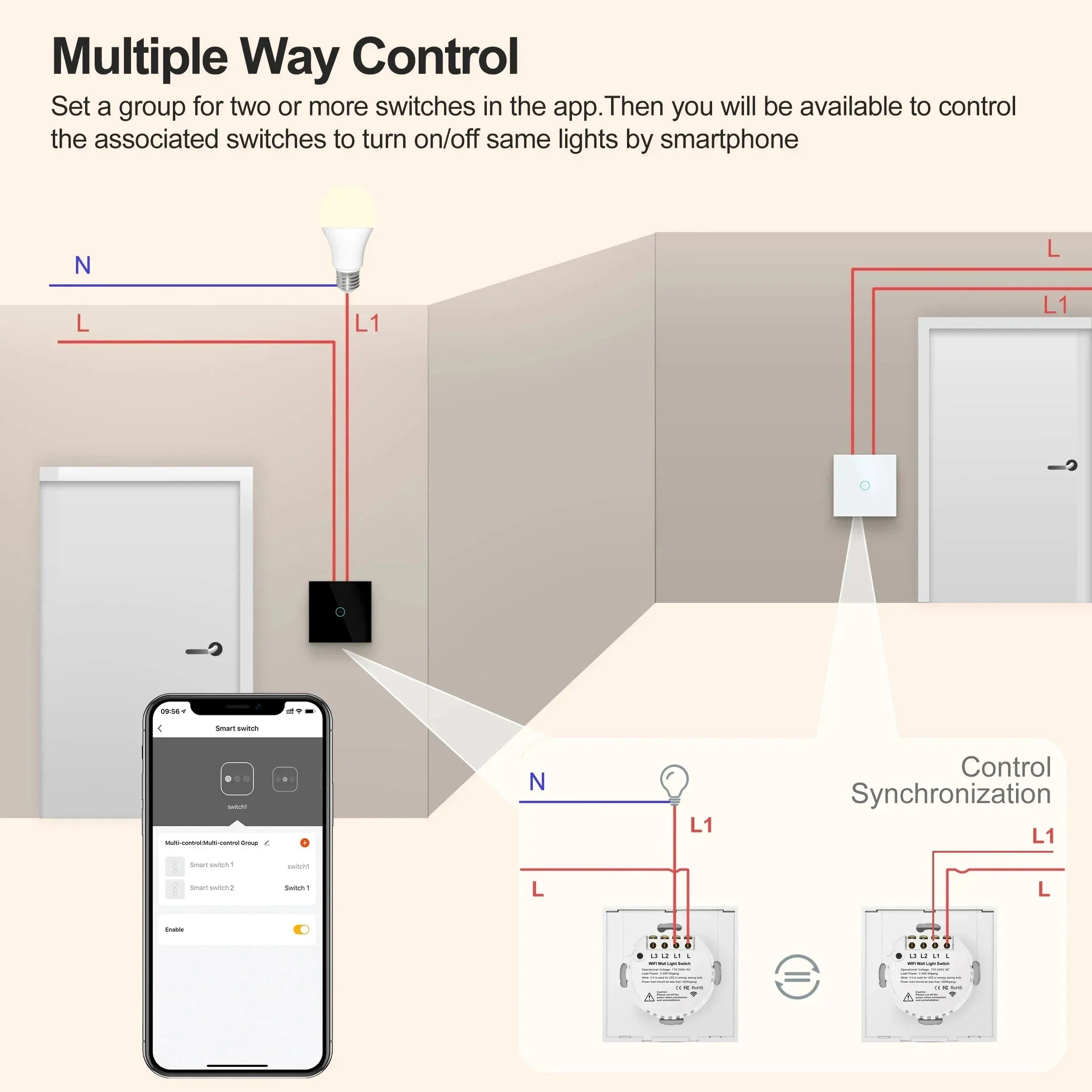 Wifi Smart Light Switch Wireless Wall Glass Touch Screen Panel 2 way Parallel Voice Remote Control by Alexa Echo Dot Google Home