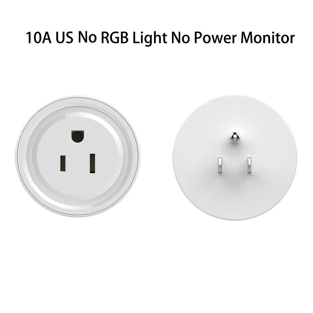 WiFi Smart Plug Outlet Wireless Power Socket Real-time Monitor Electricity With RGB Light