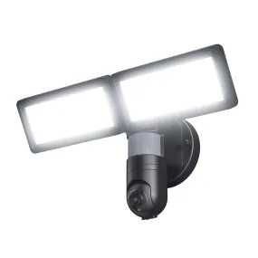 WiFi Waterproof Outdoor Security Light with HD 1080p Camera, Black