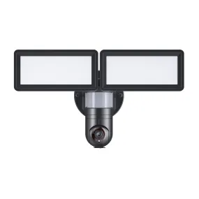 WiFi Waterproof Outdoor Security Light with HD 1080p Camera, Black